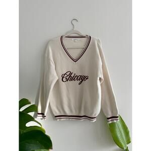 alice & wonder "chicago"  cozy collegiate sweater | sz small